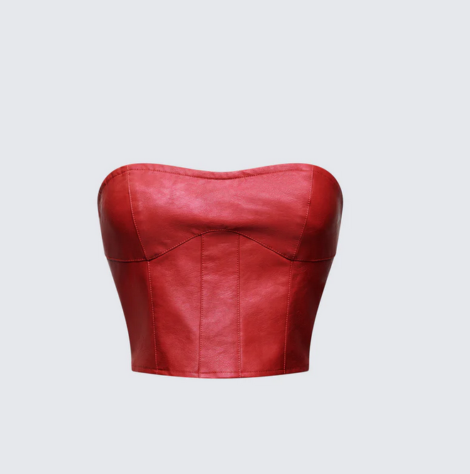 Finesse Novia Vegan Leather Corset Top