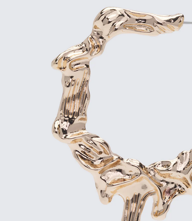 Finesse Julene Gold Organic Drip Hoops