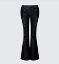 Finesse Vyra Black Vegan Leather Pants
