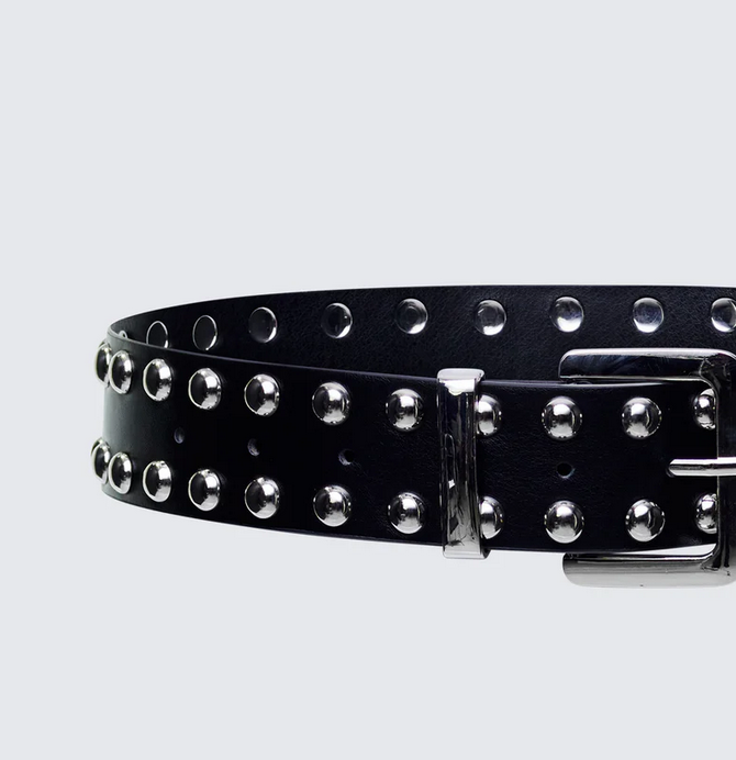 Finesse Sisay Black Studded Jeans Belt