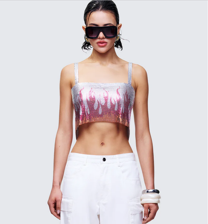 Finesse Lilia Multi Flame Chainmail Top