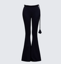 Finesse Sailor Black Jersey Twist Waist Pant