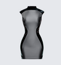 Finesse Marea Black Vinyl Contour Dress