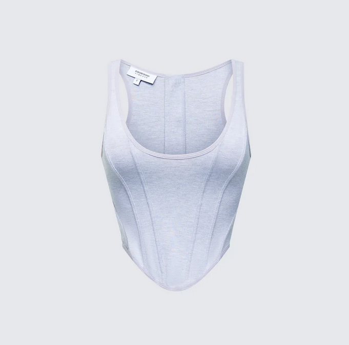 Finesse Allie Grey Jersey Corset Top