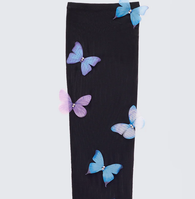 Finesse Delphi Black Mesh Butterfly Gloves