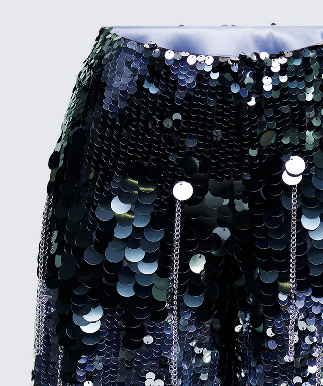 Finesse Tiva Silver Sequin High Waisted Pants