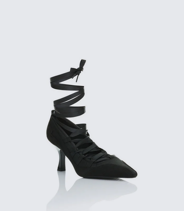Finesse Dahlia Lace up Ballet Pump