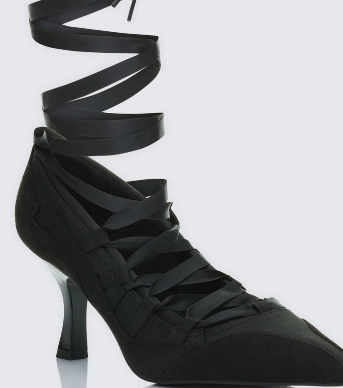 Finesse Dahlia Lace up Ballet Pump