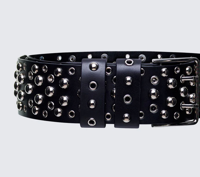 Finesse Quen Real Leather Studded Hip Belt