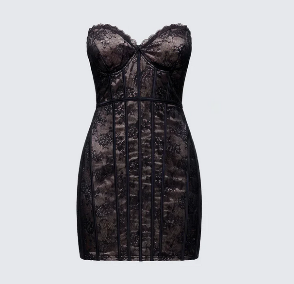 Finesse Vela Lace Corset Mini Dress
