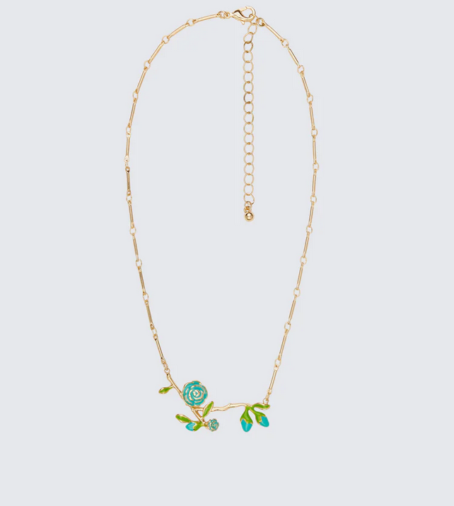 Finesse Azore Gold Rose Branch Necklace