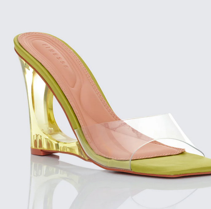 Finesse Karla Perspex Wedge Sandal