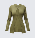 Finesse Aven Olive Texture Button Up Shirt