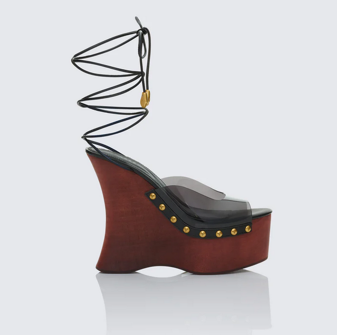 Finesse Arwa Black Perspex Wedges