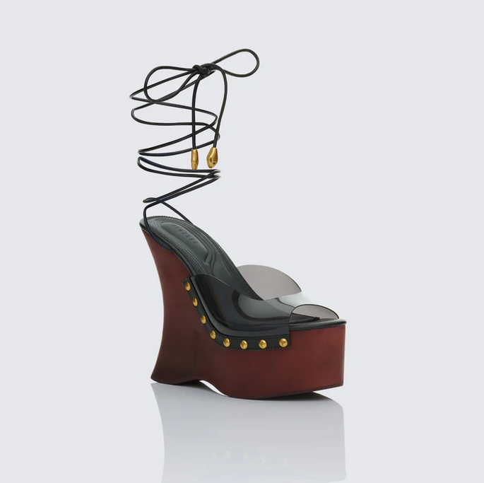 Finesse Arwa Black Perspex Wedges