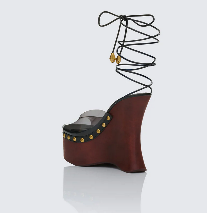 Finesse Arwa Black Perspex Wedges