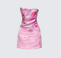 Finesse Crystal Pink Embellished Petal Dress