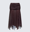 Finesse Lehlani Brown Polka Drop Waist Midaxi Skirt