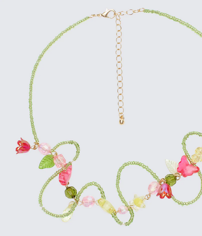 Finesse Jameela Multi Floral Beaded Choker
