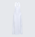 Finesse Dessa White Satin Racer Detail Maxi Dress