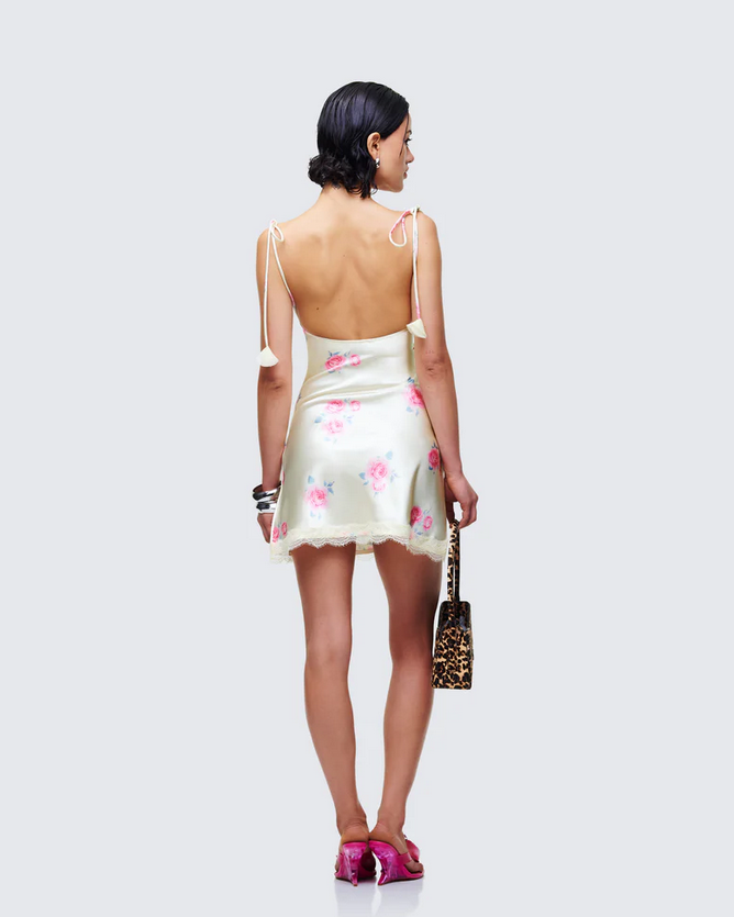 Finesse Miko Multi Printed Satin Mini Dress