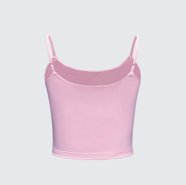 Finesse Elli Pink Printed Slogan Cami Top