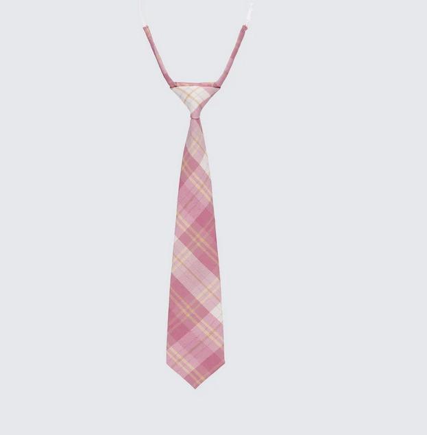 Finesse Valeska Pink Check Tie