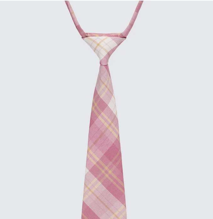 Finesse Valeska Pink Check Tie