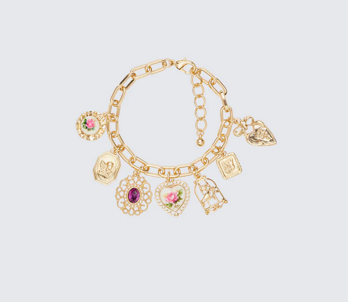 Finesse Sevyn Gold Multi Charm Bracelet