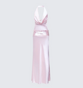 Finesse Athena Pink Sequin Open Back Maxi Dress