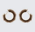 Finesse Huntleigh Fur Hoop Earrings