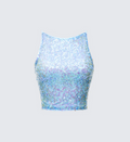 Finesse Elora Blue Sequin Cami Vest