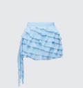 Finesse Dora Blue Petal Tier Mini Skirt