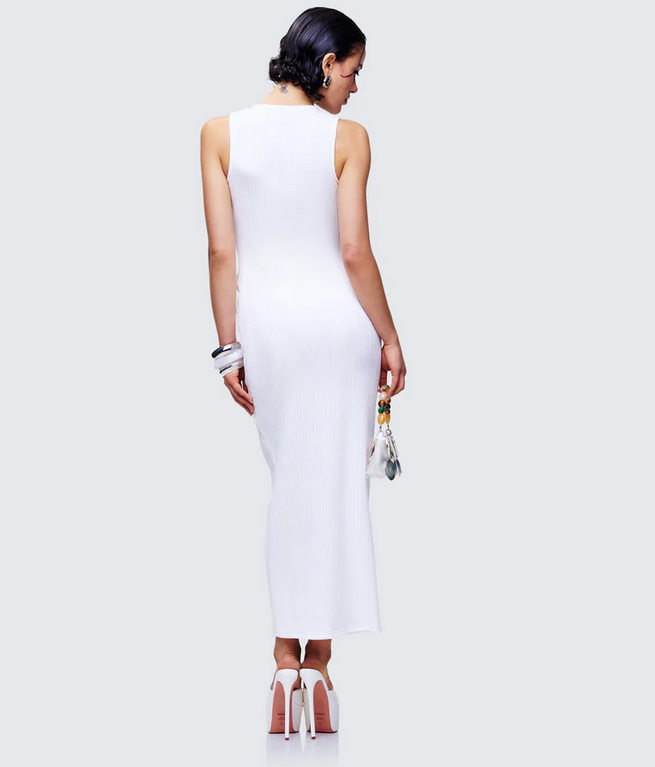 Finesse Tansy Ivory Button Up Maxi Dress