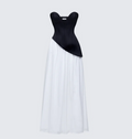 Finesse Pebla Black Crepe Contrast Maxi Dress
