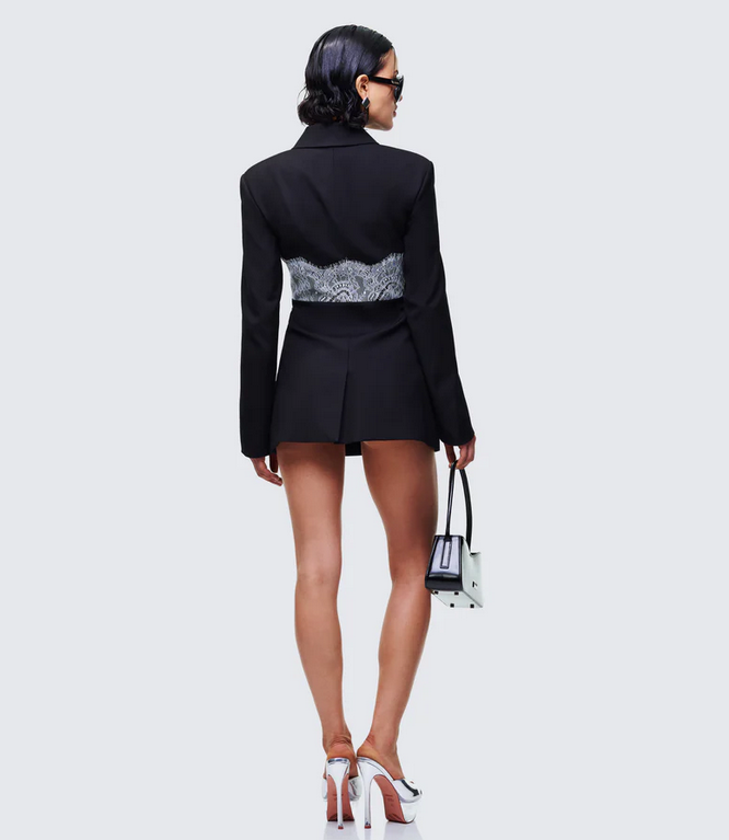 Finesse Brinley Blazed Lace Corseted Blazer