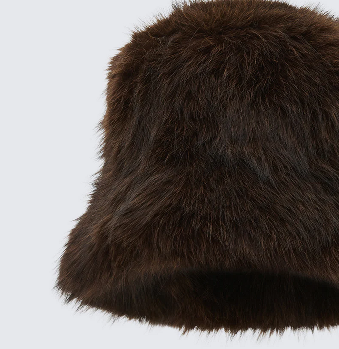 Finesse Pamela Faux Fur Oversized Bucket Hat