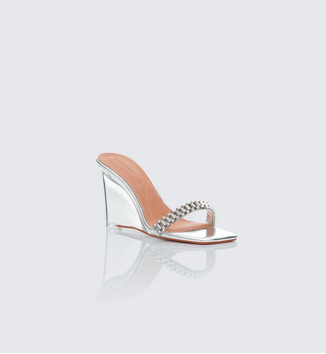 Finesse Wren Clear Perspex Watch Strap Wedge Sandal