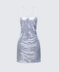 Finesse Lua Silver Sequin Cami Mini Dress