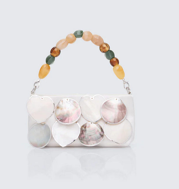 Finesse Magdalena Ivory Real Abalone Occasion Bag