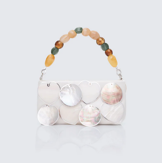 Finesse Magdalena Ivory Real Abalone Occasion Bag