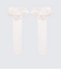Finesse Dollie White Ruffle Mesh Sock