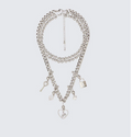 Finesse Darlene Silver Piercing Charm Necklace Stack