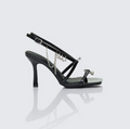 Finesse Ramona Black Piercing Detail Sandal