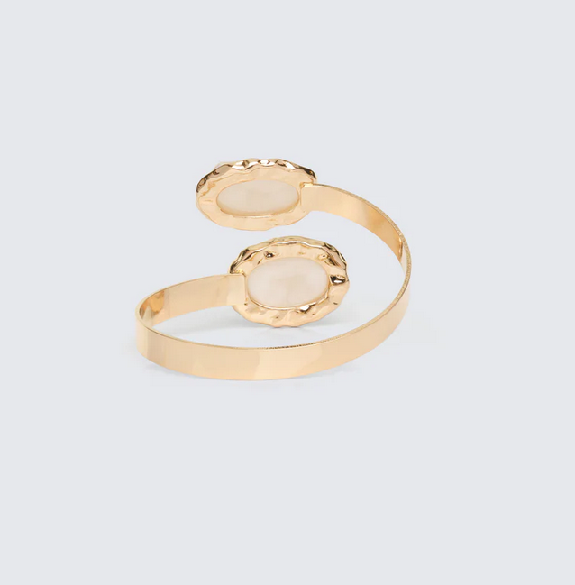 Finesse Brenda Gold Inlaid Pearl Cuff