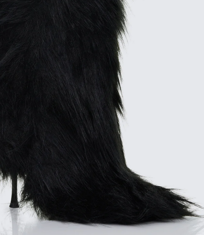 Finesse Kendall Fur XXL Yetti Heeled Boot