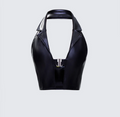 Finesse Jaxon Black Leather Top