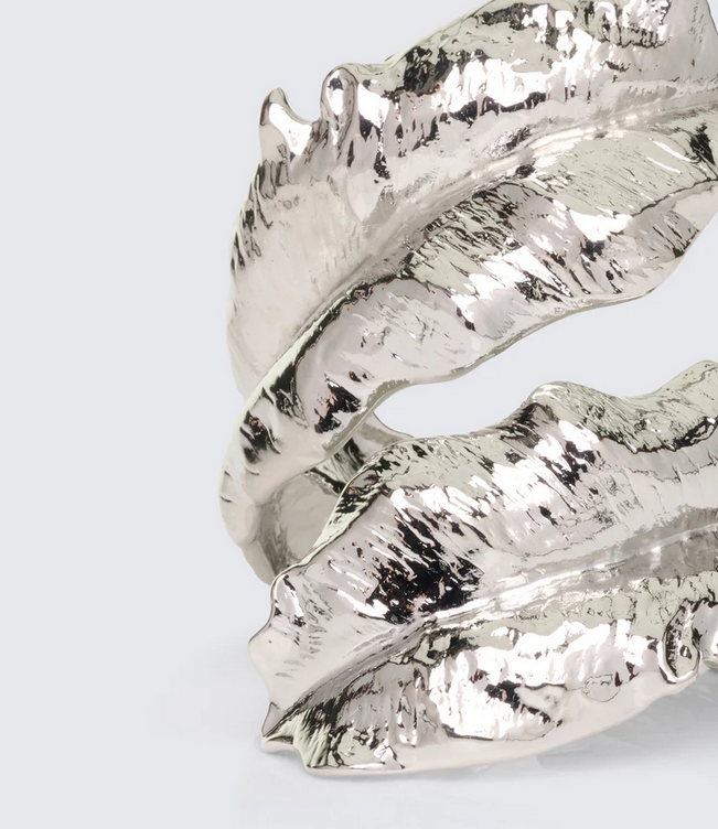 Finesse Emerald Silver Leaf Bracelet