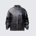Finesse Hallow Brown Vegan Leather Jacket