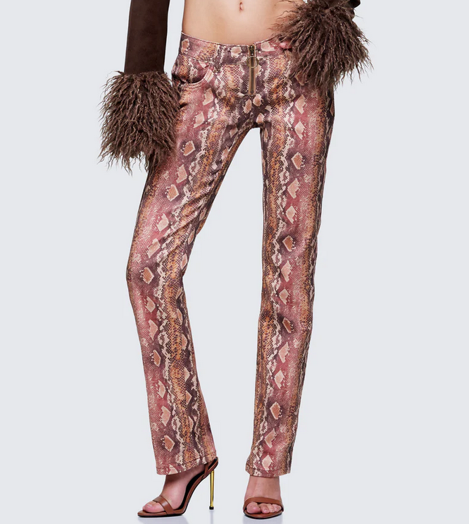 Finesse Athena Natural Snake Print Jeans